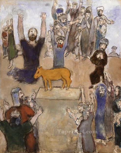 Los hebreos adoran al becerro de oro MC Jewish Pintura al óleo